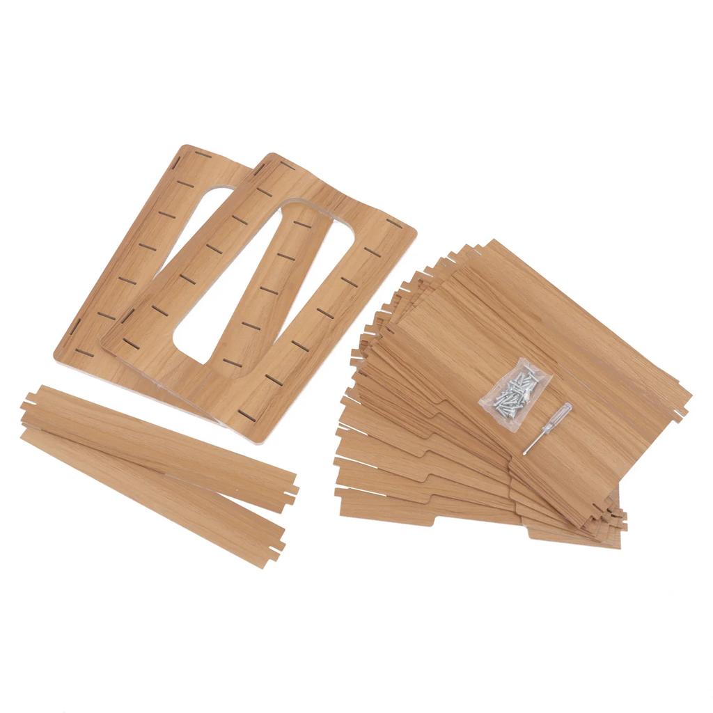 7 Tier Widen Wood Office Paper Organizer, File Organizer Desktop, Desk Tray, Sorter Document Book Magazine Storage Shelf Rack