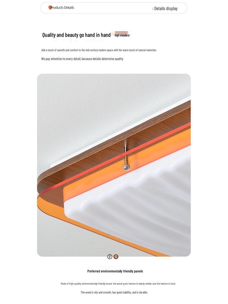2025 Chinese Bauhaus Retro Rectangular Ceiling Light: High-End Living Room Fixture