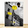 Picture For Living Room Decoration Poster And Print Black And White Landscape Nordic Canvas Painting Set Art Yellow Scenery Wall