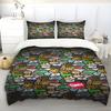 2/3Pcs Cartoon Girls Bedding Set Cute Duvet Cover Childlike Vivid Colors Innocence Bedroom 100% Polyester Adult Gift