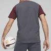 Puma Letter Color Block Design Casual Round Neck Short Sleeve Football Shirt Men Tops Gray 772902-22