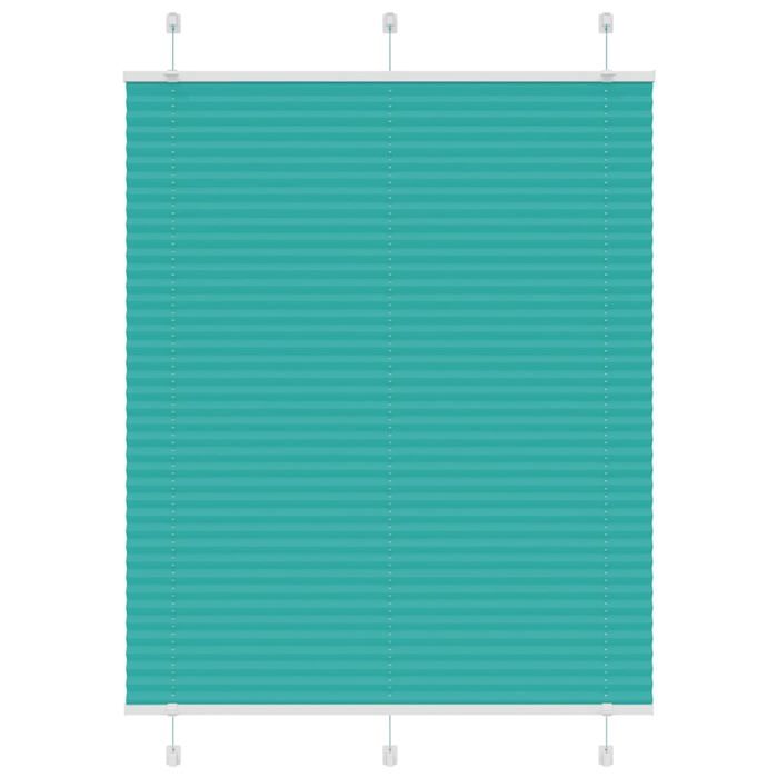 VidaXL Store Plissé Pétrole Green 110x100cm Fabric Width 109.4cm, Pleated Window Blind, Accordion Blind, Pleated Blind 4015383
