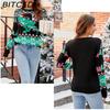 BITCED Casual Christmas Snowman Pullover Autumn/Winter Cartoon Alpaca Christmas Knitwear