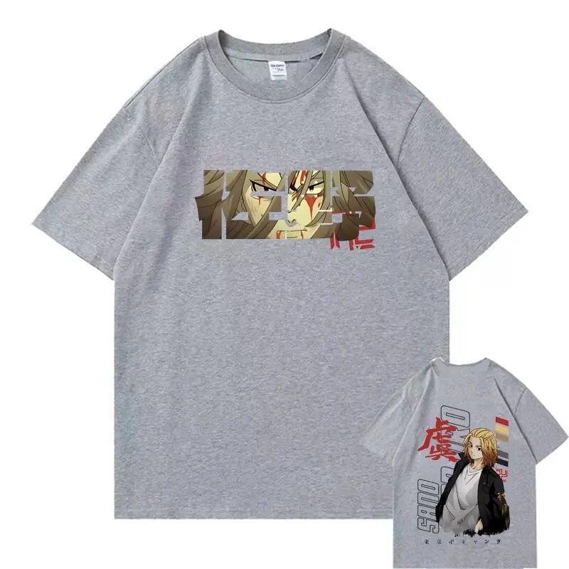 Anime Tokyo Revengers Mikey Unisexjiro Sano Grafické tričko Unisex Unisexga Harajuku Rock Krátký rukáv Unisex Hip Hop Trička nadměrné velikosti