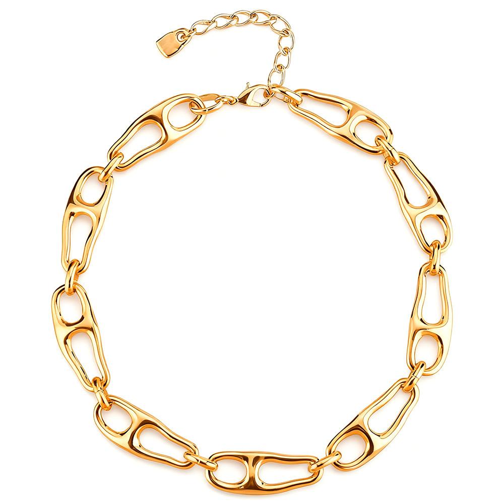 New Style Female Clavicle Chain Light Luxury Style Hollow Chain Pendant Necklace