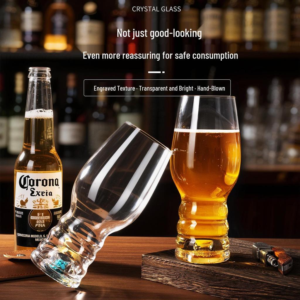 Creative Luxury Lead-Free Crystal Beer Mug Set - High-End Craft Glasses for Home and Entertaining