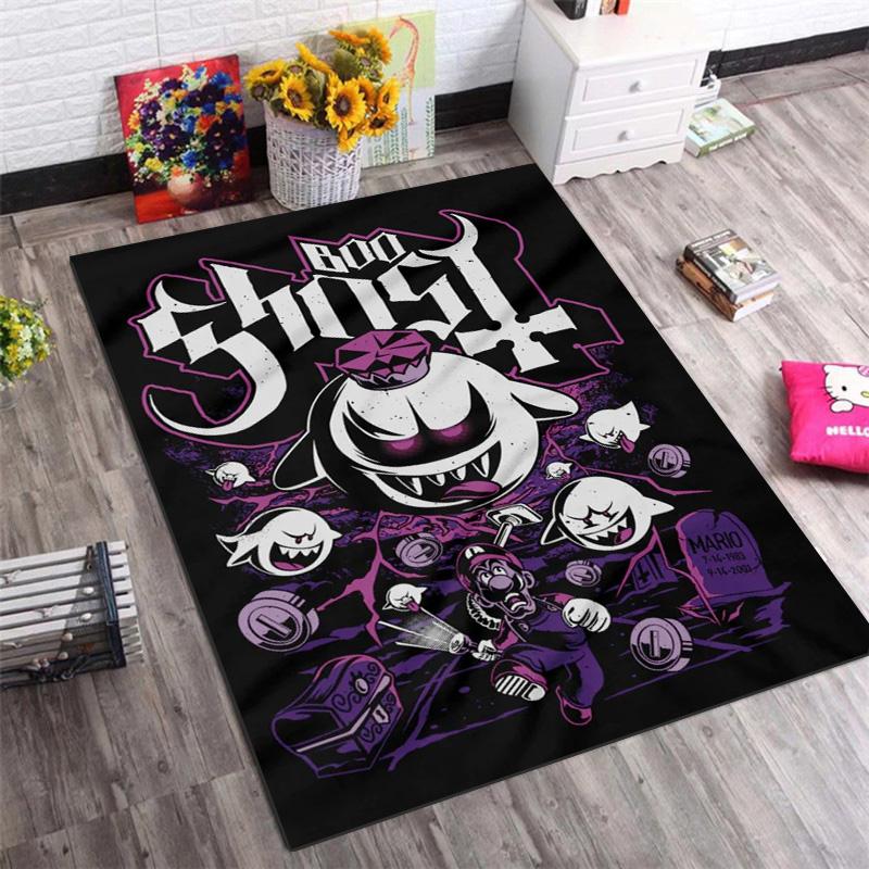 

Luigi s Mansion Boo Ghost Area Rug, Non-Slip Floor Mat for Bedroom 40x60cm( 15x23in )