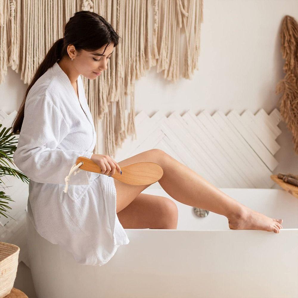 Durable Boar Bristle Body Brush Natural Soft Shower Brushes Wooden Massage Brush for Exfoliation