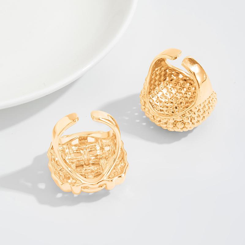 2Pcs/Set Luxury Geometric Adjustable Open Rings For Women Vintage Irregular Square Chunky Knuckle Ring Wedding Jewelry
