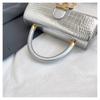 Fashionable Fashionable Lock Buckle Crocodile Pattern Leisure Handheld Single Shoulder Crossbody Small Square Bag For Women