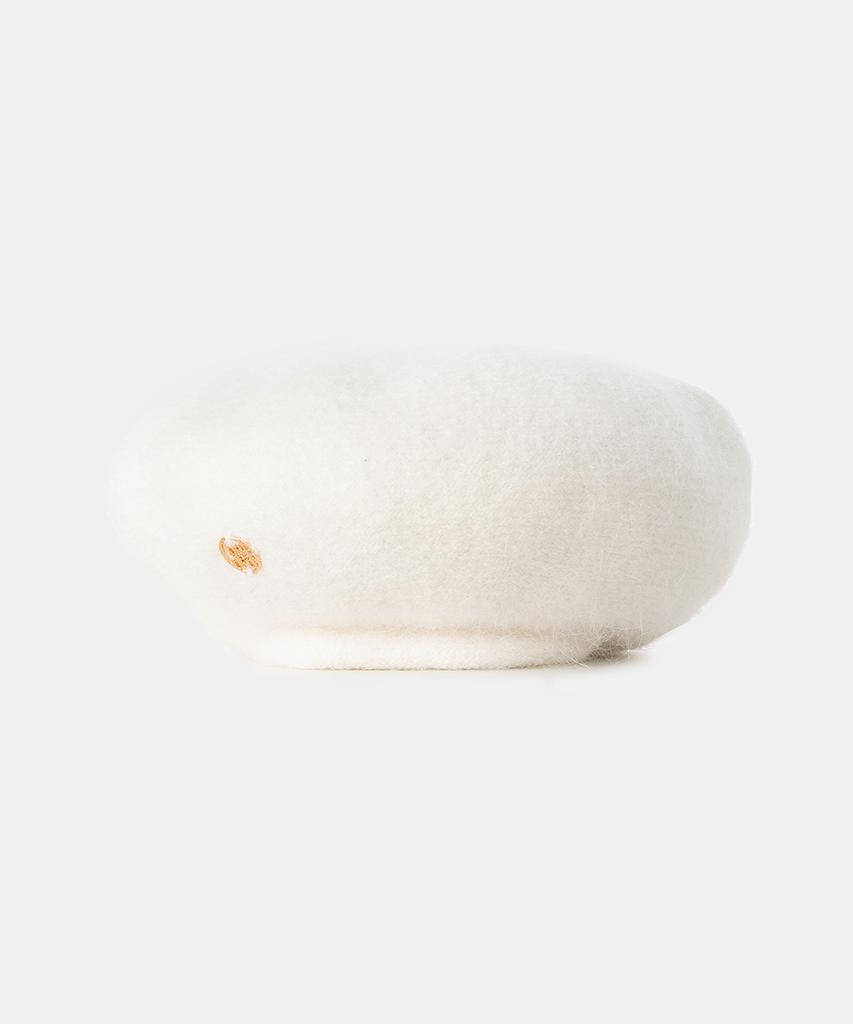 Hallen Logo Pendant Angora Beret (C031_White)