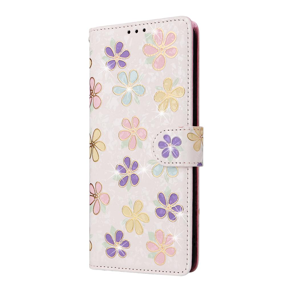 For Samsung Galaxy A06 4G Case RFID Blocking Flower Leather Phone Cover