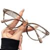 Versatile reading glasses anti-blue glasses simple high definition cat eye flat glasses plain face small glasses
