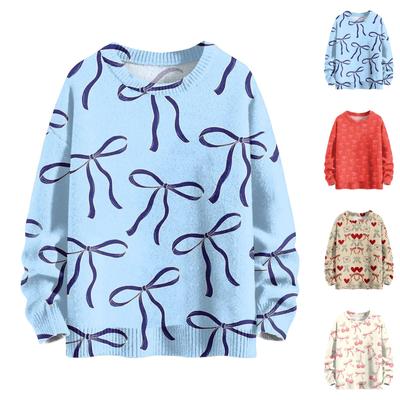 Happy  Sweatshirts For Women Knit Sweater Cute Shirt Fall Crewneck Pullover Tops