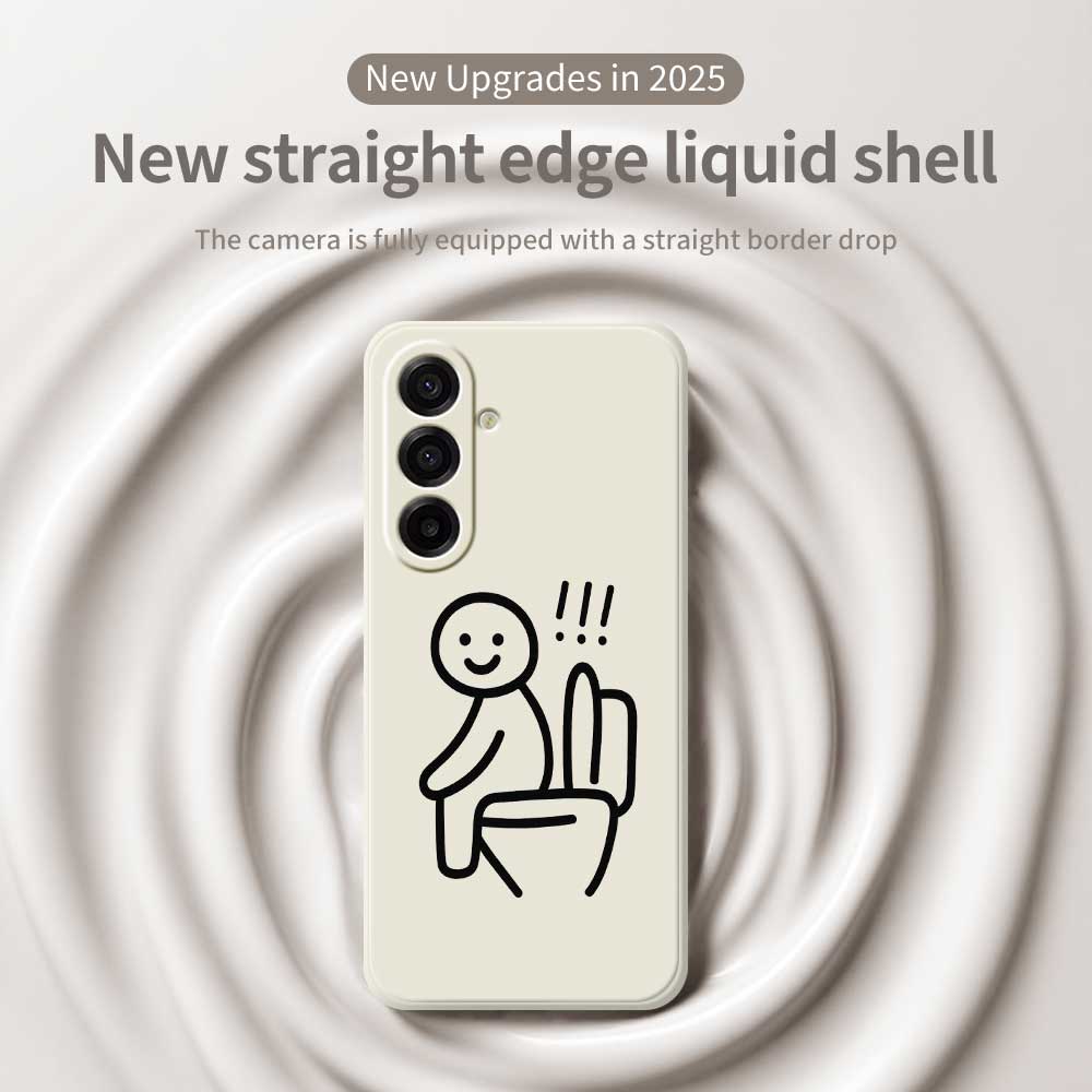 For Samsung Galaxy A17 5G Case Stickman Toilet Pattern Printing Straight Edge TPU Phone Back Cover