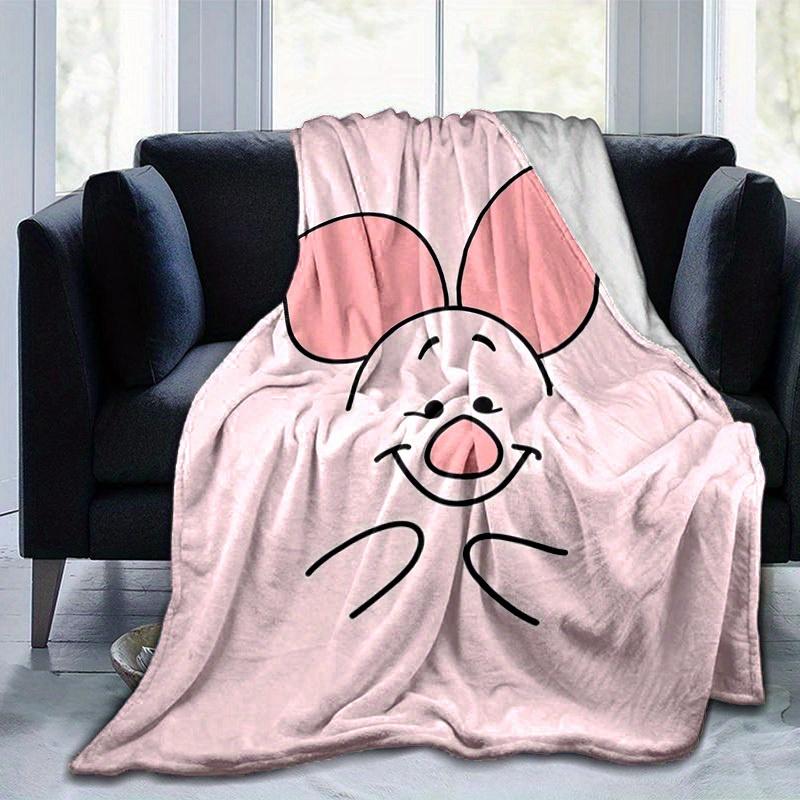 1 pezzo Coperta Plaid Maialino Personaggio Cartone Animato Carino per Arredamento Casa, Copridivano, Viaggio