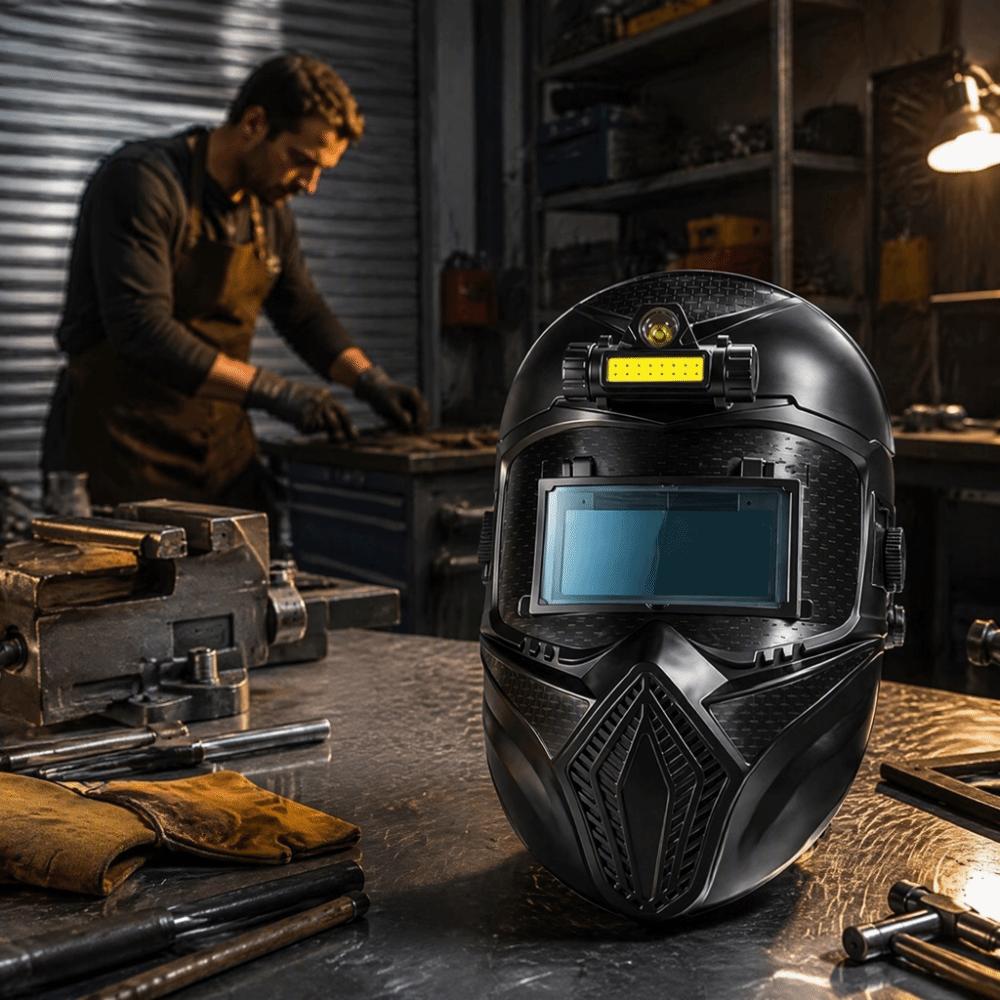 Premium Face Hood Color Auto Darkening Welding Helmet 0.01ms True Color Lens Welding Shield  DIY