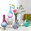 European Thread Vase Small Fresh Tabletop Inserted Colored Glass Household Decoration Vase Small Mouth Vase