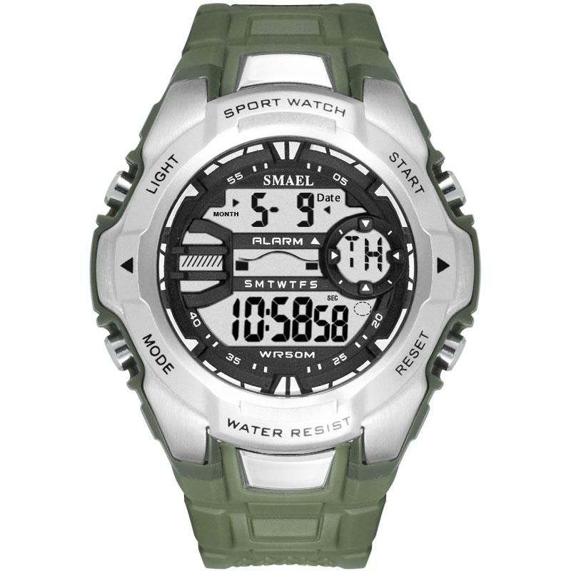 SMAEL 1340 Fashion New Design Men Digital Watch Rubber Strap Water Resistant Superior Multi Function Date Sports Wristwatch