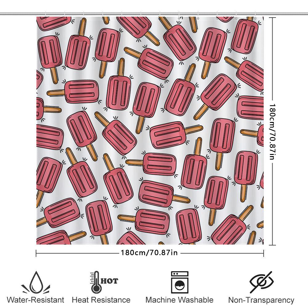 Summer-Themed Shower Curtains Featuring Popsicles Colorful Bathroom Decor For Home Accessories!