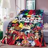 One Piece Anime Print Blanket Warm Comfortable Flannel Blanket Suitable for Bedrooms, Sofas, Beds, Chairs, Picnics, Travel