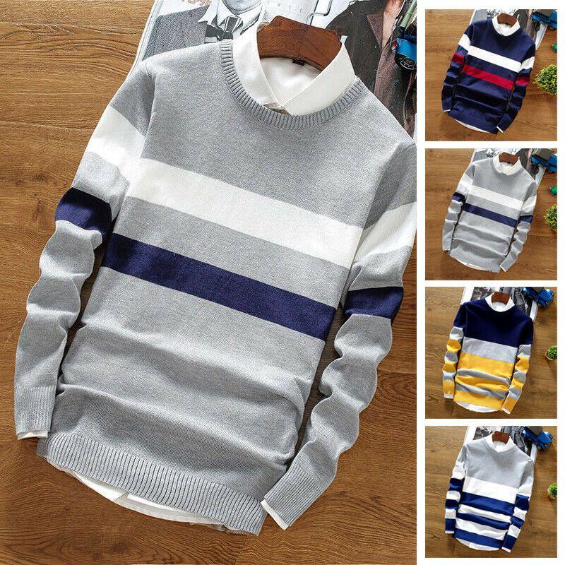 Stylish Men's Casual Long Sleeve Loose Knitwear Pullover Tops For Every Season