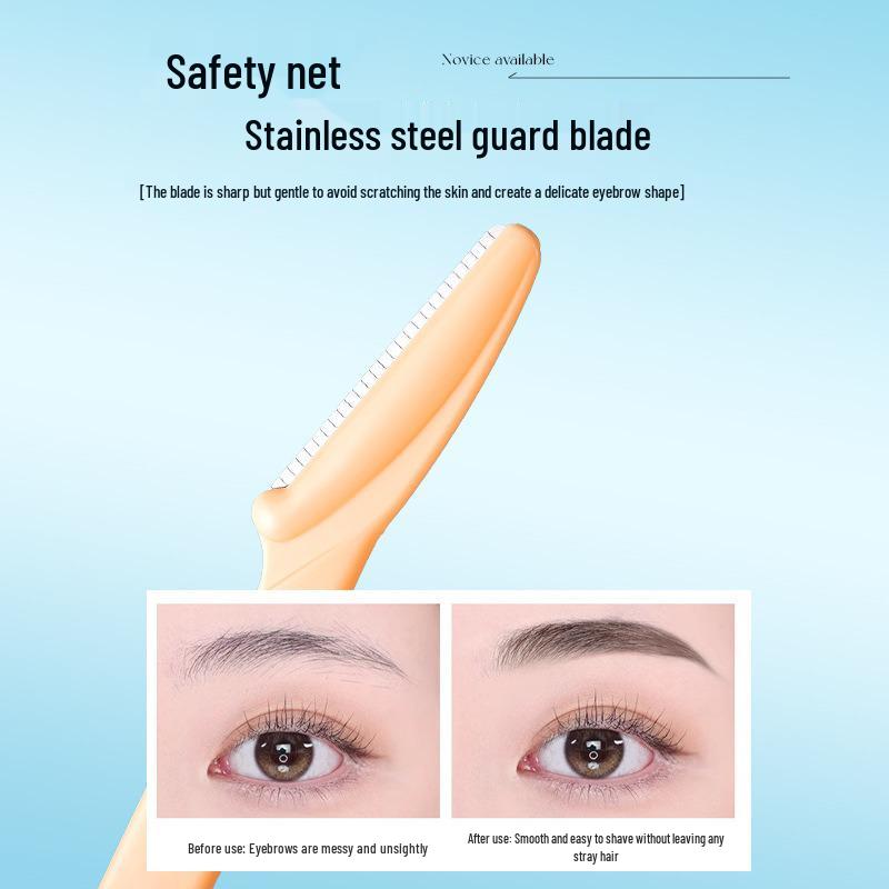 Beginner Straight-Handle Micro-Precision Eyebrow Trimmer - Safe, Portable, Anti-Scratch Razor Makeup Tool