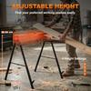 Saw Horses Twin Pack, Folding Work Bench Sawhorses with Height Adjustable Legs, 2x4 Bracket, Orange