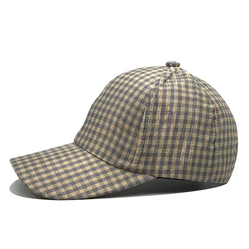 New Men's and Women's Spring and Summer Plaid Baseball Cap Fashion Cap Outdoor Breathable Sunscreen Hip Hop Hat