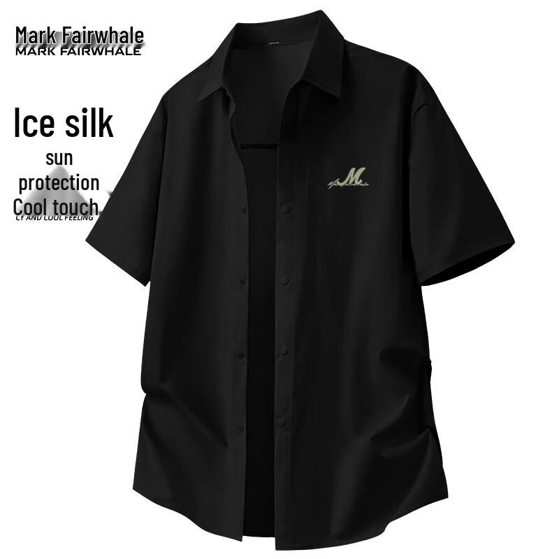 Mark Fairwhale Men's 2025 Ice Silk Short Sleeve Casual Shirt