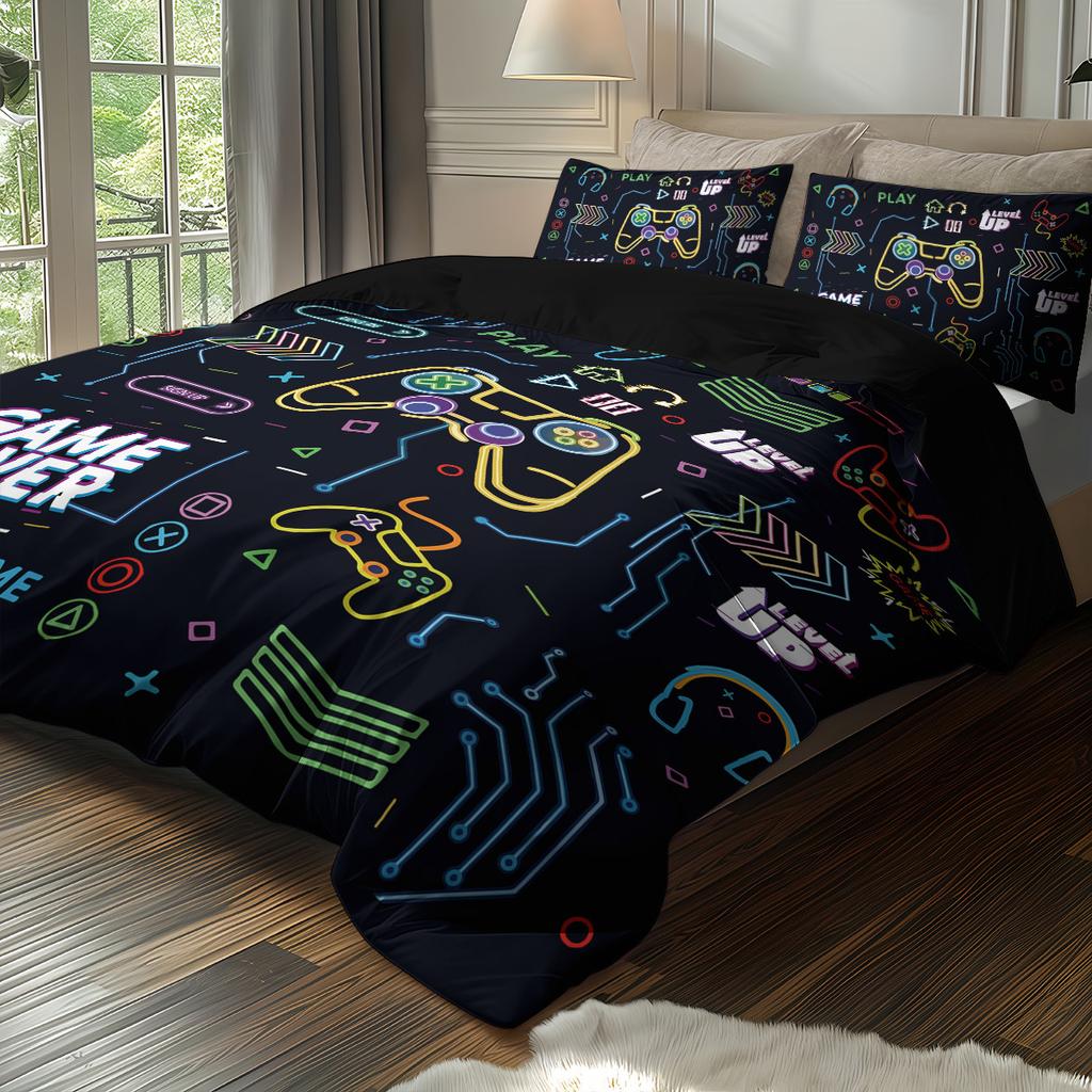Gifts for teenagers game console Bedding Set game controller Duvet Cover Pillowcase Bedroom Decoratio Single Double Large Siz
