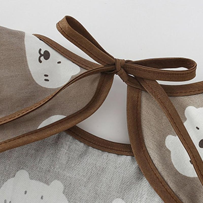 Spill Proof Short Sleeve Infant Bib with Adjustable Straps Easy Cleaning Smock For Eating Painting Outdoor Activity