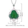 Huamei Jewelry Green Jade Marrow White Laughing Buddha God New Chinese Style Accessories Maitreya Necklaces Small