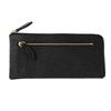 [HIRAMEKI.] Genuine Leather Wallet for Men and Women, L-Zip Long Wallet, Morris Classic, Slim, William Morris Art (Black)