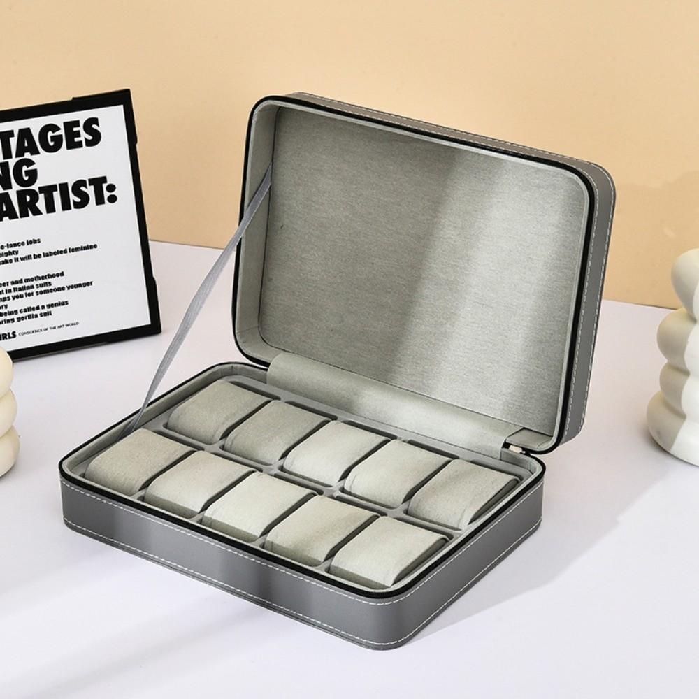 Zipper Watch Storage Box 6/10/12 Grids Watch Organizer Watch Display Box  Father's Day Gifts