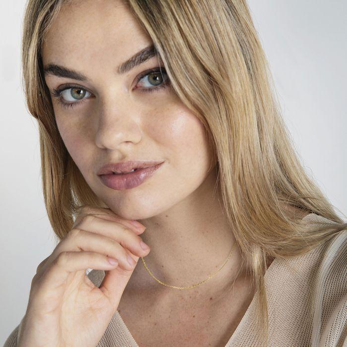 Luxenter Collier en argent sterling 925 avec finition en or jaune 18K - Luxenter