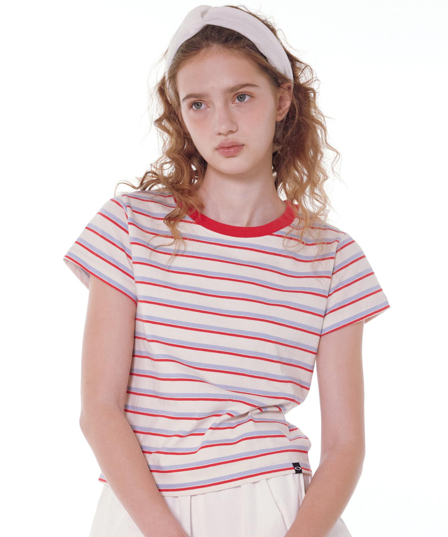 Noiago Noi1691 Dual Stripe T-Shirt (Red) Free