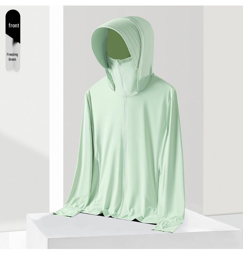 Original Detachable Brim Ice Silk UV Protection Breathable Summer Jacket for Women and Men