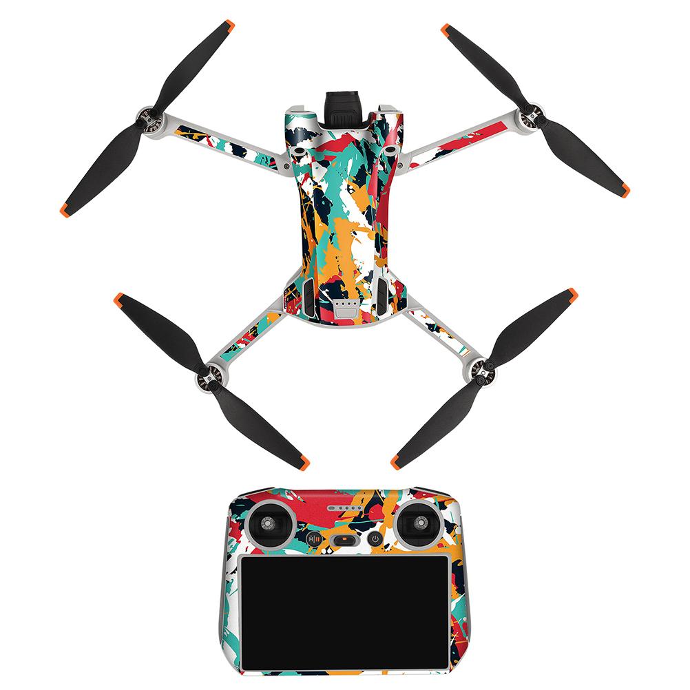 Drohnenaufkleber Set Wasserdichte Skins Aufkleber Kompatibel für DJI Mini 3 Pro Drohne und Fernbedienung