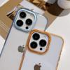 Applicable To Apple 15/14Promax High-transparency Flat Acrylic Metal Lens Frame Apple 15Pro Mobile Phone Case