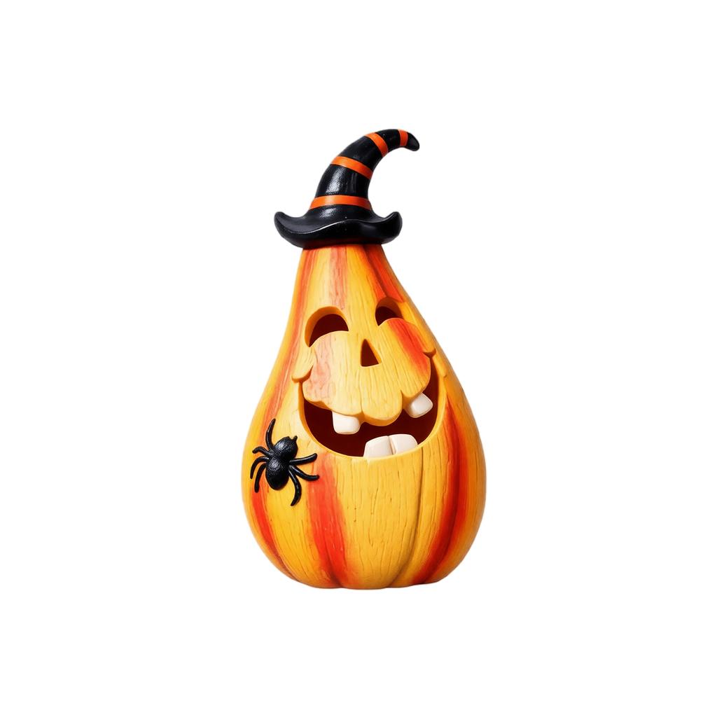 Creative Halloween Pumpkin Figurine for Tabletop Decor and Home Party