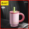 COOKER KING Large Capacity Thermal Tumbler Coffee Cup with Handle 810ml Thermos cup 316 Stainless Steel Straw Insulated Ice Cup