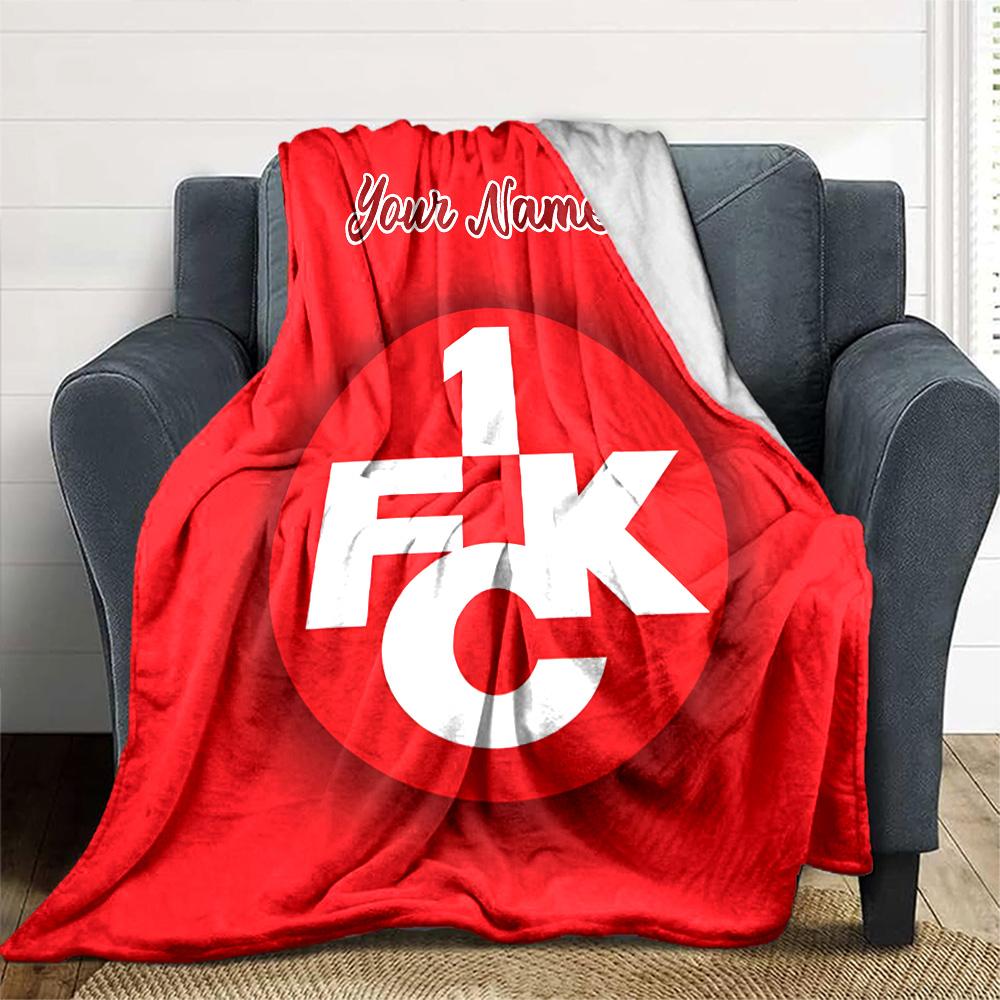 1pc 1.FC Kaiserslautern Blanket with Custom Name, Gift, for Men and Women, Soft Blanket, Good for Sofa Bed Couch Travel, Lightweight Flannel Blanket