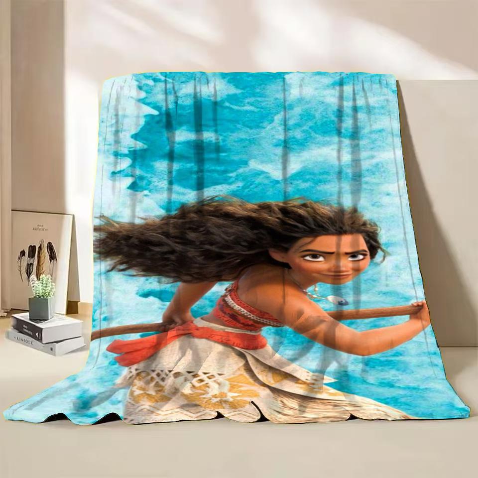 Disney Moana Duffy Flanel Worpdeken voor Bed Sofa Thuis Slaapkamer Kantoor Reizen Kinderdeken Kinderen Winter Warm Cadeaus