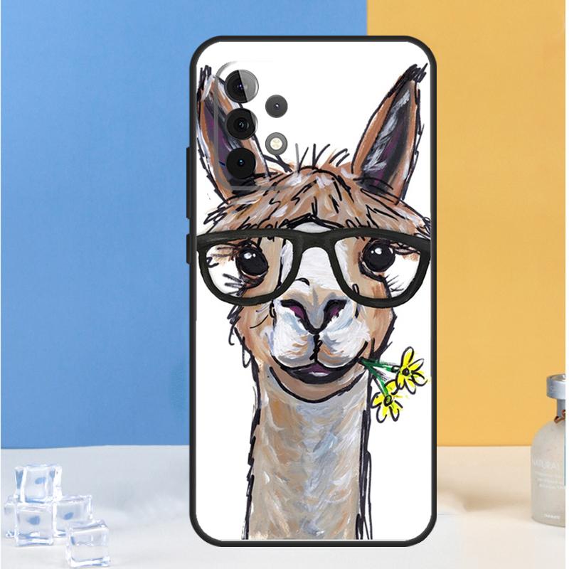 Cartoon Alpaca Llama For Samsung Galaxy A05 A06 A13 A33 A53 A36 A26 A16 A54 A34 A14 A32 A52 A55 A35 A15 A56 Case