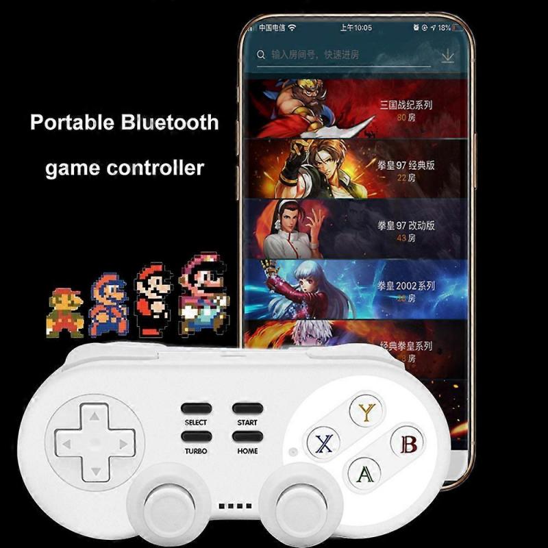 Wireless Bluetooth Controller with Joysticks Rumble Vibration Gamepad for Switch/Switch Pro Android/pc /PS3-White-