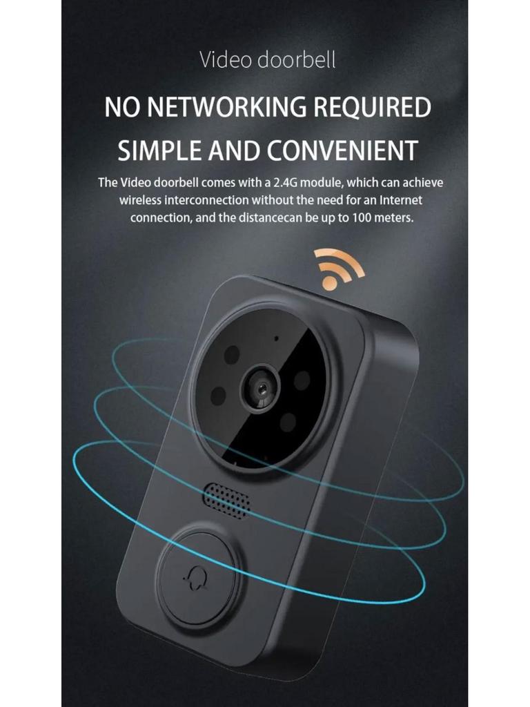 4.3-Inch Smart Wireless Video Doorbell with Two-Way Talk and Peephole Camera