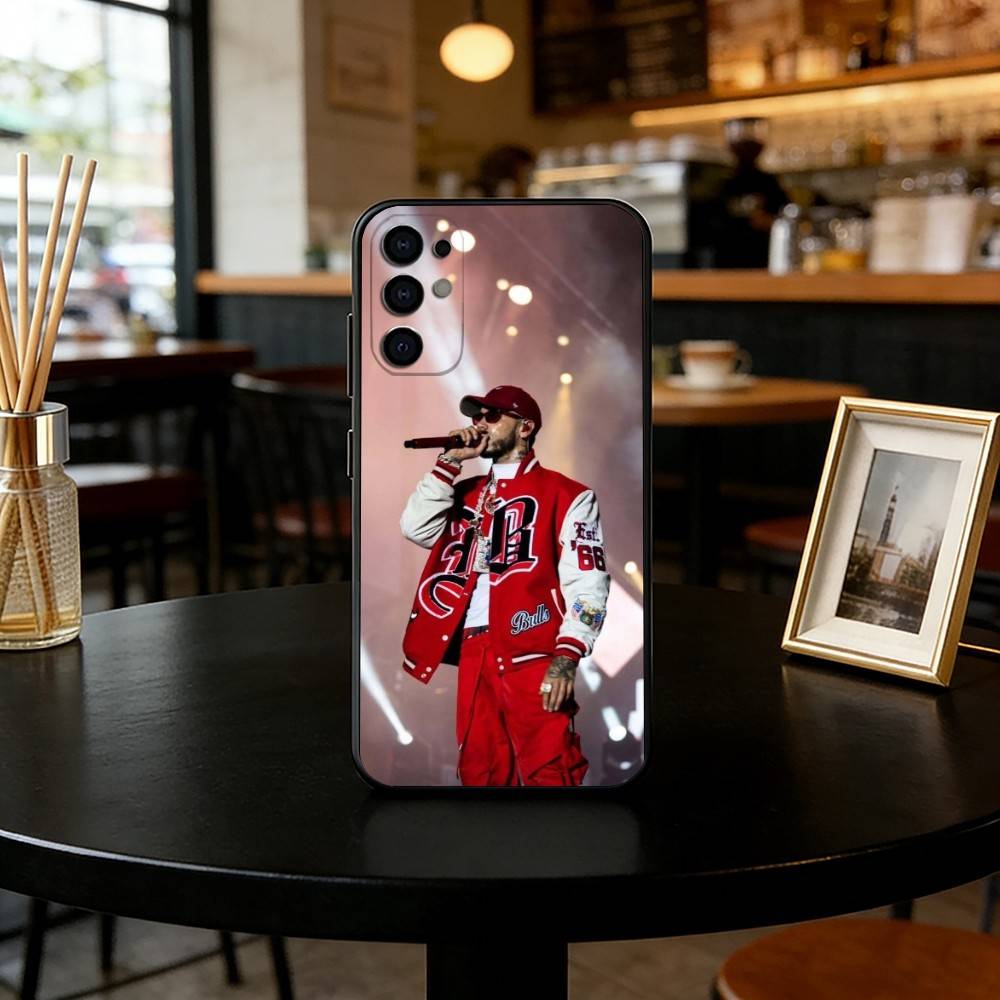 

A-AnuelReal Phone Case Black Silicone Soft For Samsung S25,S24,S21,S22,S23,S30,Ultra,S20,Plus,Fe,Lite Samsung S24ULTRA