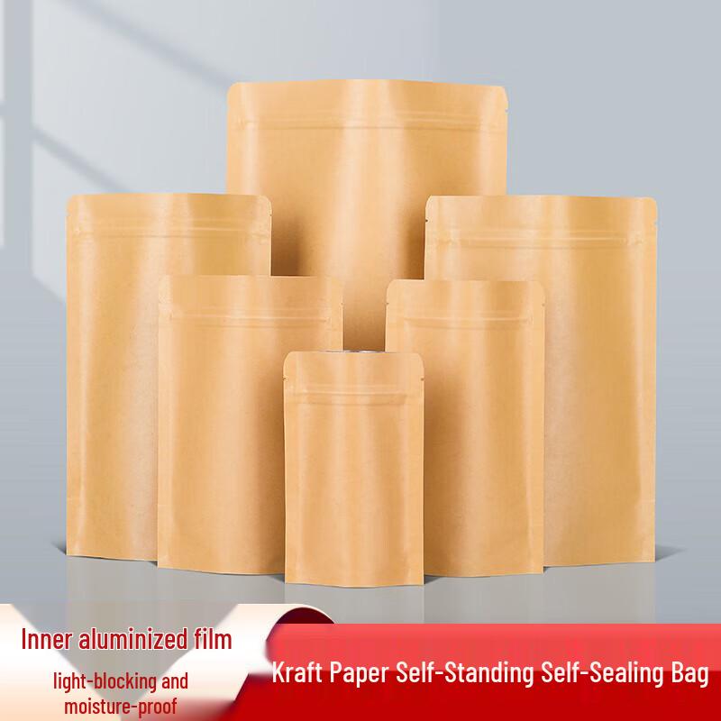 Homeglen Kraftpapier Selbstversiegelnde Lebensmittel- & Teelagerbeutel