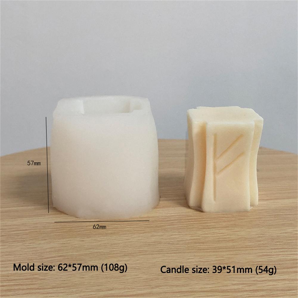 Futhark Letters Candle Silicone Mold RUNE DIY Handmade Art Candle Gypsum Soap Birthday Cake Decoration Baking Supplies Mold